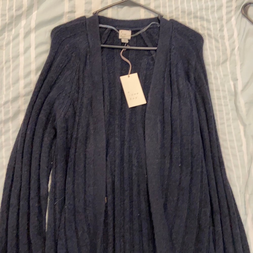 Navy long cardigan